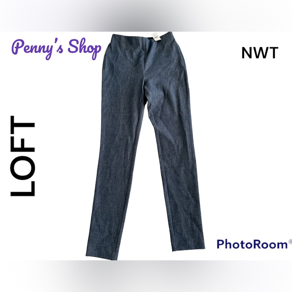NWT LOFT 2L ladies blue pants